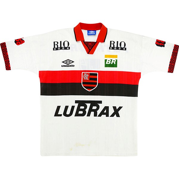 Tailandia Camiseta Flamengo Segunda equipo Retro 1995 1996 Blanco